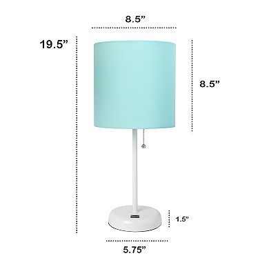 Creekwood Home Metal Table Lamp with USB Port