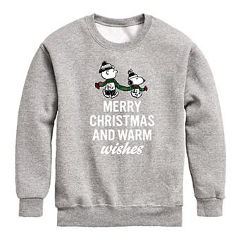 Boys 8-20 Peanuts Warm Wishes Crew Fleece Sweatshirt