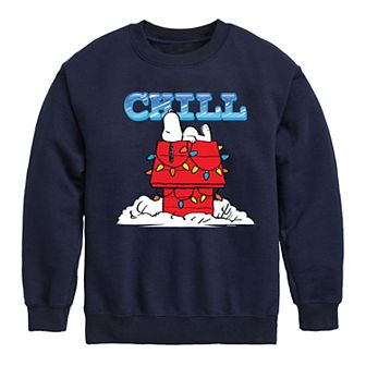 Boys 8-20 Peanuts Snoopy Chill Crew Fleece Sweatshirt