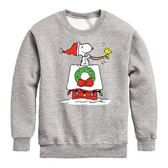 Boys 8-20 Peanuts House Sleigh Crew Fleece Sweatshirt