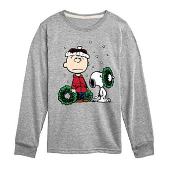 Boys 8-20 Peanuts Wreath Long Sleeve Graphic Tee