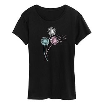 Women's Pastel Dandelions Graphic Tee