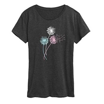 Women's Pastel Dandelions Graphic Tee