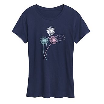 Women's Pastel Dandelions Graphic Tee