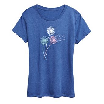 Women's Pastel Dandelions Graphic Tee