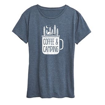 Women's Coffee And Camping Graphic Tee