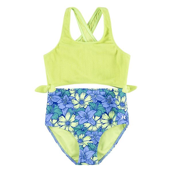 Girls 716 Hurley Knotted UPF 50+ One Piece Swimsuit