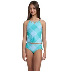 Patterned Tankini and Swim Shorts Set for Girls