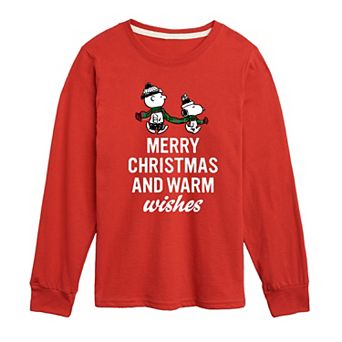 Boys 8-20 Peanuts Warm Wishes Long Sleeve Graphic Tee