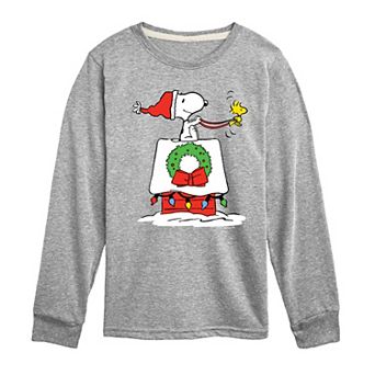 Boys 8-20 Peanuts House Sleigh Long Sleeve Graphic Tee