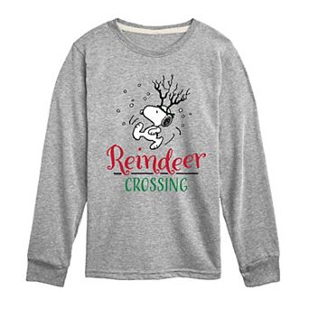 Boys 8-20 Peanuts Reindeer Long Sleeve Graphic Tee