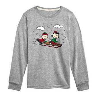 Boys 8-20 Peanuts Sledding Long Sleeve Graphic Tee