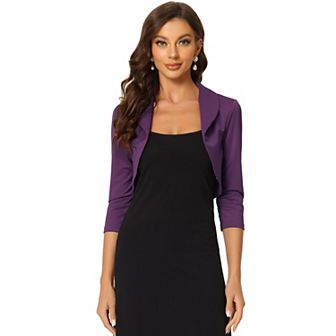 Bolero Shrugs for Women's Collared Shrugs for Dress