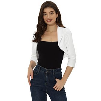 Bolero Shrugs for Women's Collared Shrugs for Dress