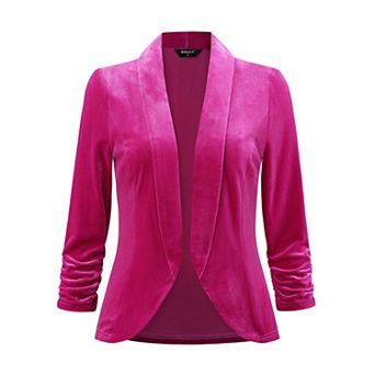 Velvet Cardigan For Women's Lapel Collar Open Front Cardigans