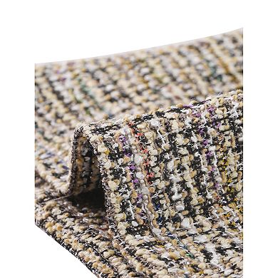 Vintage Tweed Shrug for Women's Plaid Open Front Cropped Bolero Cardigan