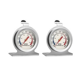 Oven Thermometer 100-600F Stainless Steel Instant Read Temperature Gauge 2 pc