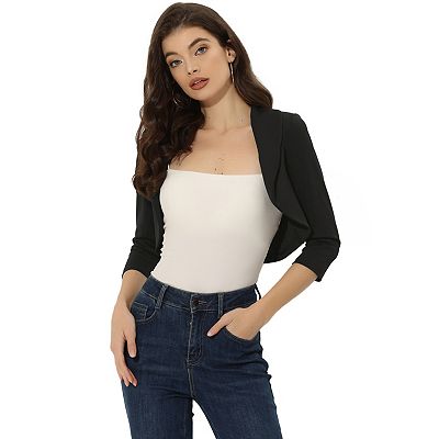 black shrugs for dresses Amazon.com: GORAIS Womens Lace Bolero Shrugs Black Long Sleeve Jacket  Formal Prom Open Front Crop Top for Evening Dresses : Clothing, Shoes &  Jewelry