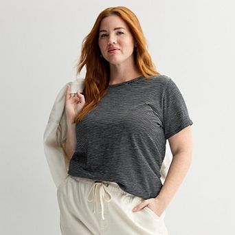 Plus Size Sonoma Goods For Life® Short-Sleeve Crew Tee