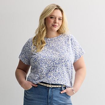 Plus Size Sonoma Goods For Life® Short-Sleeve Crew Tee