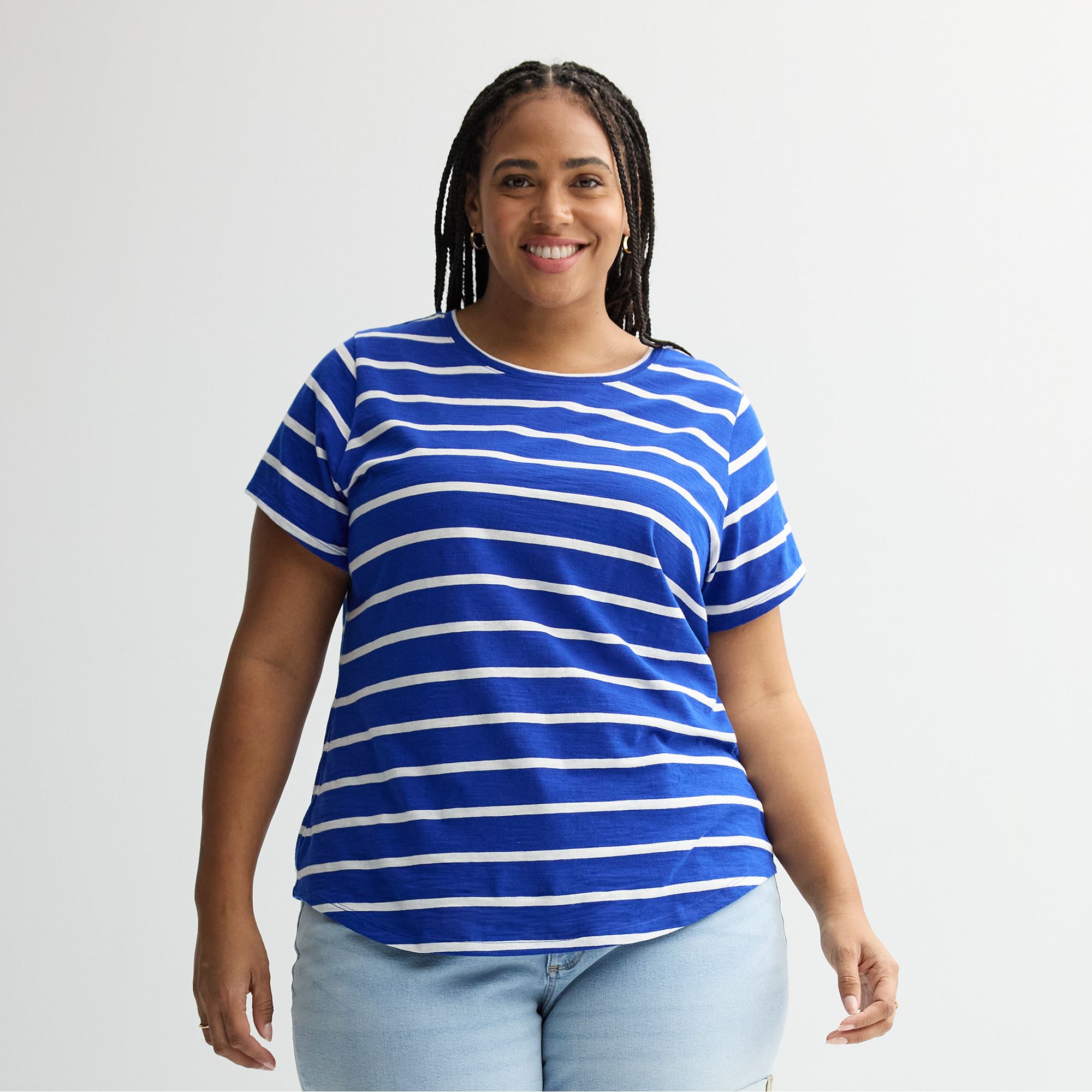 Plus Size Sonoma Goods For Life® Short-Sleeve Crew Tee, Womens, Size: 0X,