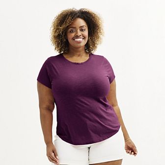 Plus Size Sonoma Goods For Life® Short-Sleeve Crew Tee