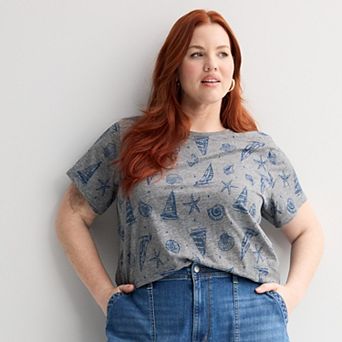 Plus Size Sonoma Goods For Life® Short-Sleeve Crew Tee