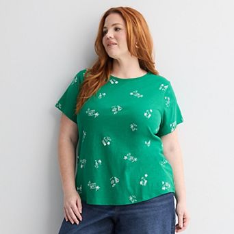 Plus Size Sonoma Goods For Life® Short-Sleeve Crew Tee