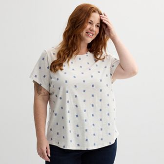 Plus Size Sonoma Goods For Life® Short-Sleeve Crew Tee