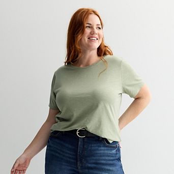 Plus Size Sonoma Goods For Life® Short-Sleeve Crew Tee