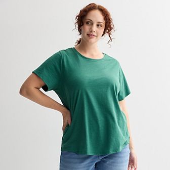 Plus Size Sonoma Goods For Life® Short-Sleeve Crew Tee