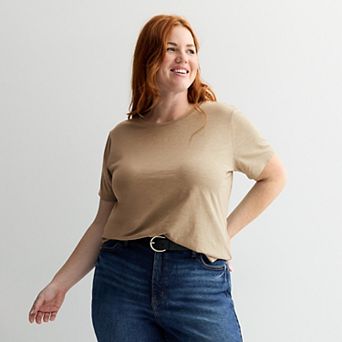 Plus Size Sonoma Goods For Life® Short-Sleeve Crew Tee
