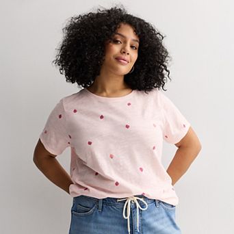 Plus Size Sonoma Goods For Life® Short-Sleeve Crew Tee
