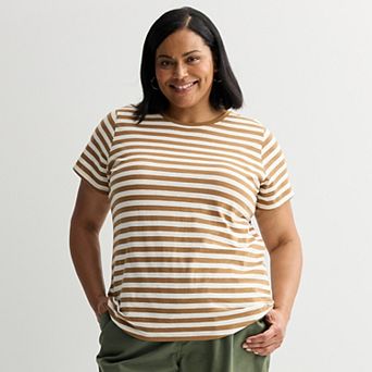 Plus Size Sonoma Goods For Life® Short-Sleeve Crew Tee
