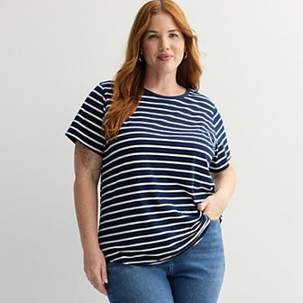 Plus Size Sonoma Goods For Life® Short-Sleeve Crew Tee