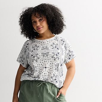 Plus Size Sonoma Goods For Life® Short-Sleeve Crew Tee