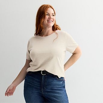 Plus Size Sonoma Goods For Life® Short-Sleeve Crew Tee