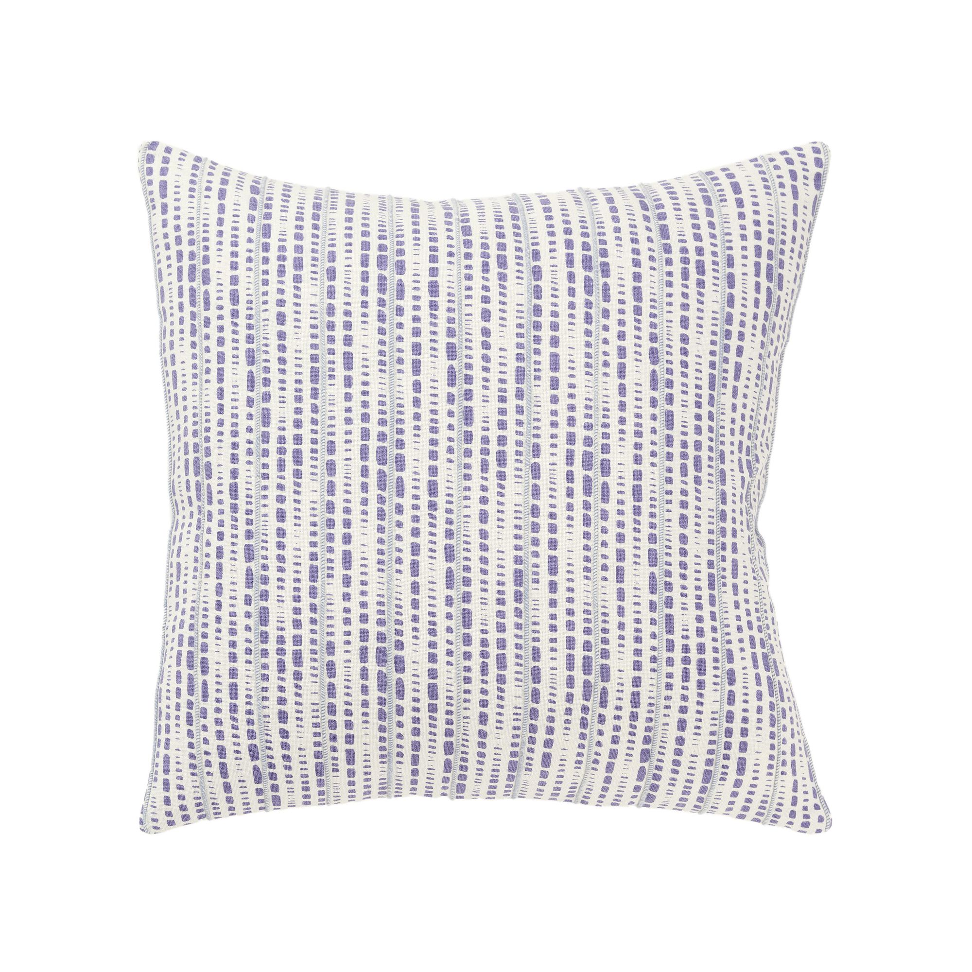 Rizzy Home Noah Down Filled Throw Pillow, Ivory Soft Purple