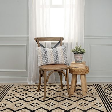 Rizzy Home Cleo 14" X 20" Down Throw Pillow