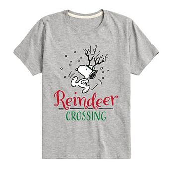 Boys 8-20 Peanuts Reindeer Crossing Graphic Tee
