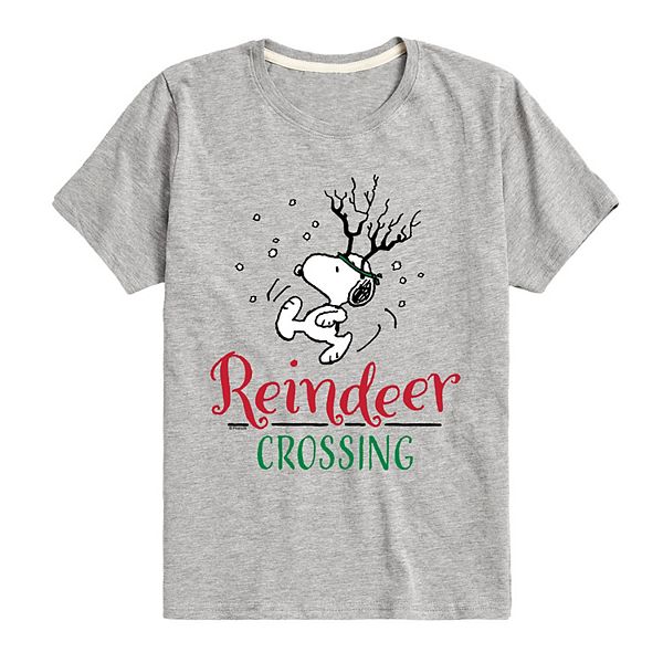 Boys 8-20 Peanuts Reindeer Crossing Graphic Tee