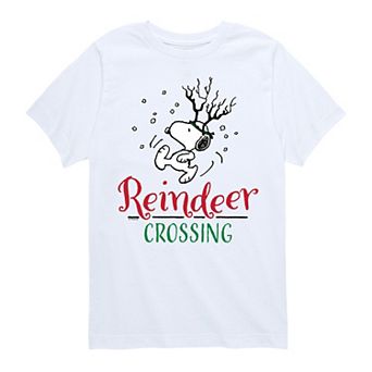 Boys 8-20 Peanuts Reindeer Crossing Graphic Tee