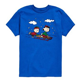 Boys 8-20 Peanuts Linus & Lucy Sledding Graphic Tee