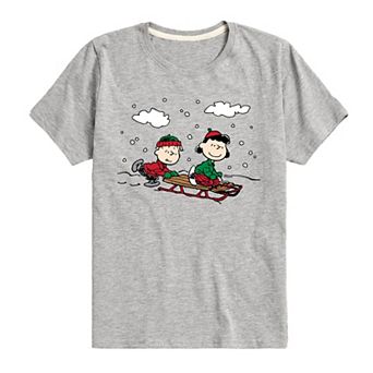 Boys 8-20 Peanuts Linus & Lucy Sledding Graphic Tee