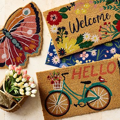 Celebrate Together™ Spring Coir Butterfly Shaped Doormat