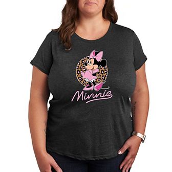 Disney's Minnie Mouse Plus Size Leopard Graphic Tee
