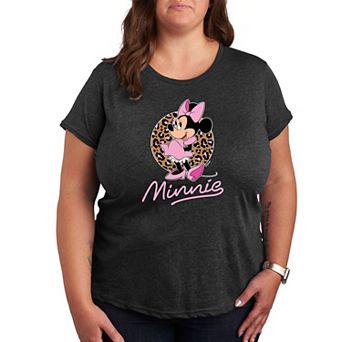 Disney's Minnie Mouse Plus Size Leopard Graphic Tee