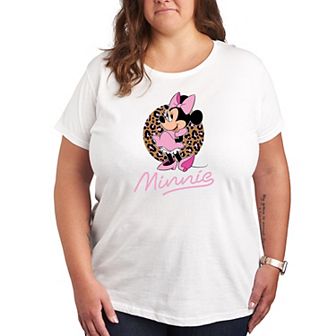 Disney's Minnie Mouse Plus Size Leopard Graphic Tee
