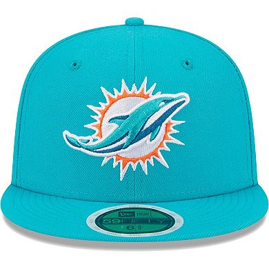 Youth New Era Aqua Miami Dolphins Main 59FIFTY Fitted Hat