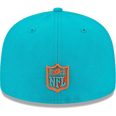Youth New Era Aqua Miami Dolphins Main 59FIFTY Fitted Hat